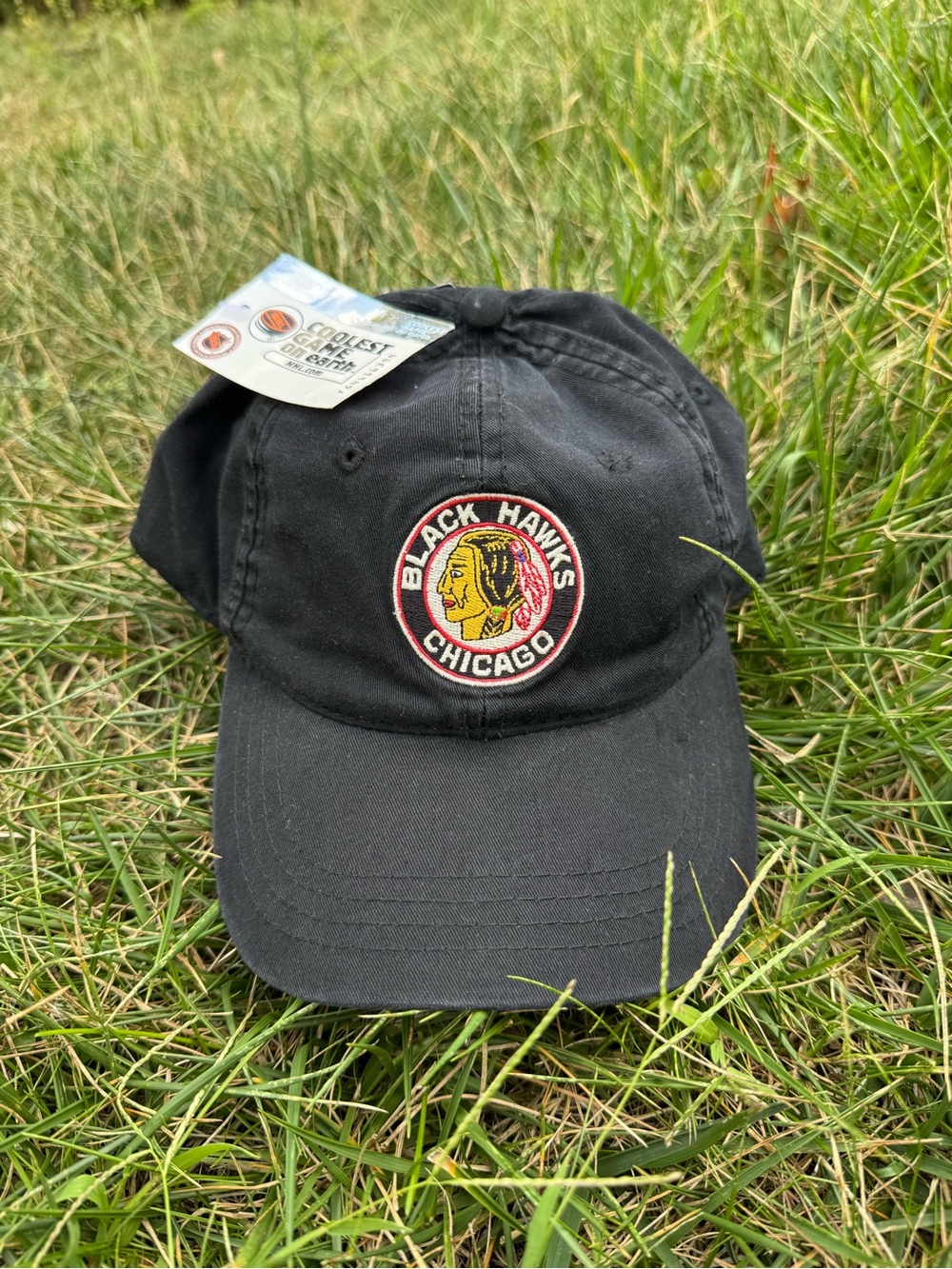 Vintage Chicago Blackhawks Hat / Velcro / New / NHL / Roger Edwards